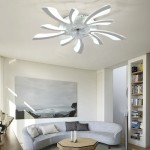 (White) 78cm Creative LED Ceiling Fan Light with Remote Control